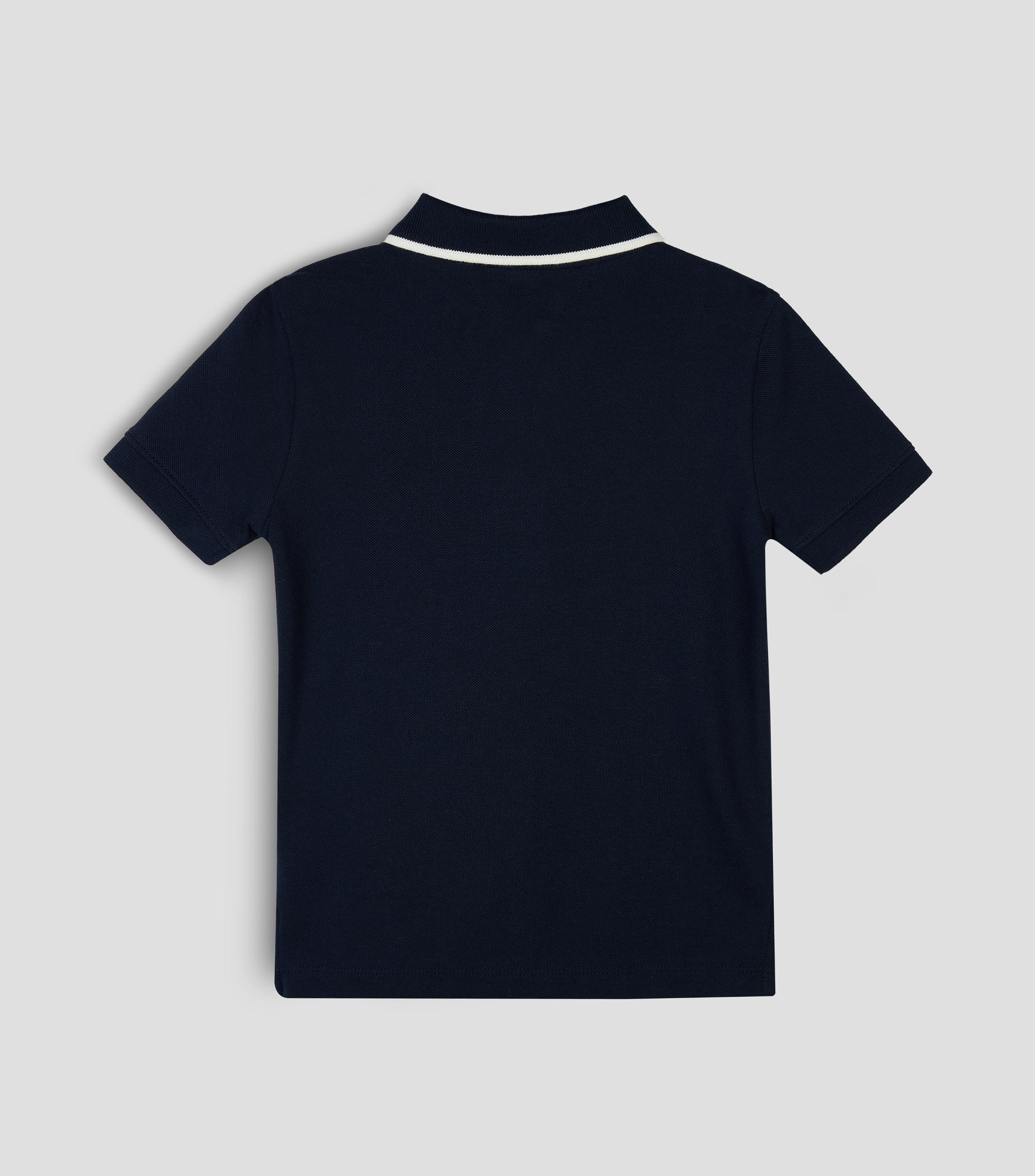 Playera tipo polo manga corta con estampado Niño